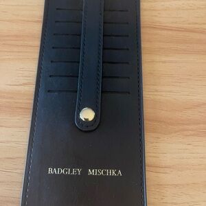 Badgley Mischka Black and Gold Card Holder